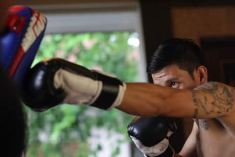 Man doing Muay Thai